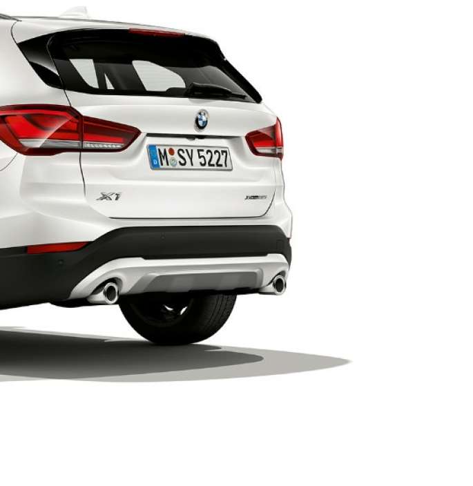 BMW X1, Model xLine, three-quarter rear view BMW X1, Model xLine, three-quarter rear view studio shot