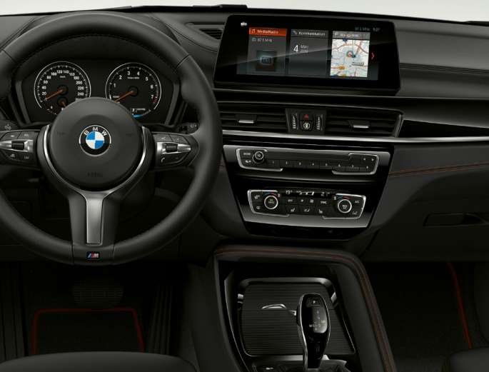 BMW X1, Model Sport Line, interior BMW X1, Model Sport Line, interior with focus on cokpit