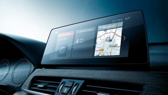 BMW X1, displays and controls. BMW X1, interior with focus on the displays and controls.