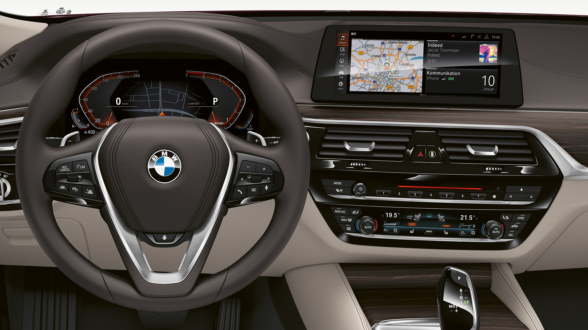 BMW 6 Series Gran Turismo G32 Luxury Line cockpit Sport leather steering wheel BMW 6 Series Gran Turismo G32 2017 Luxury Line cockpit