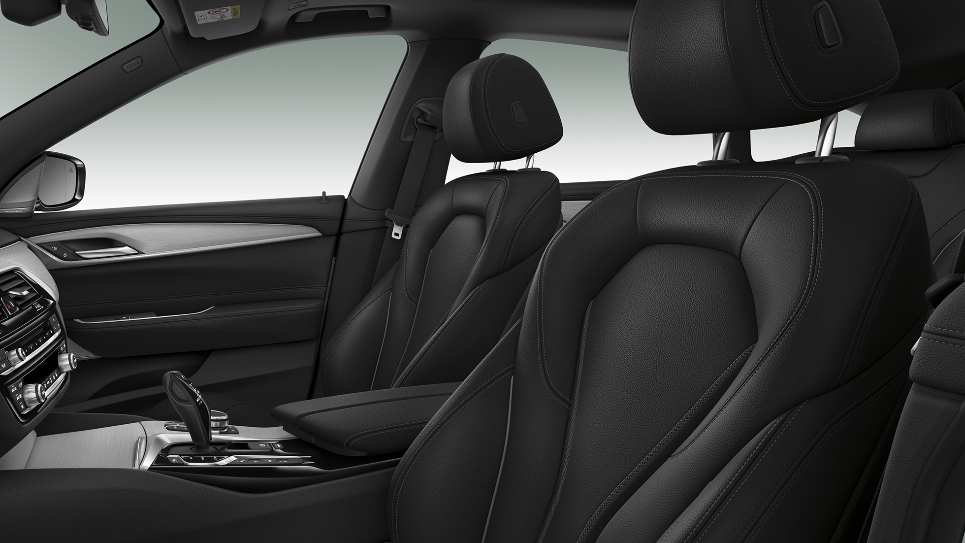 BMW 6 Series Gran Turismo G32 Sport Line interior Sport seats for driver and front passenger BMW 6 Series Gran Turismo G32 2017 Sport Line interior