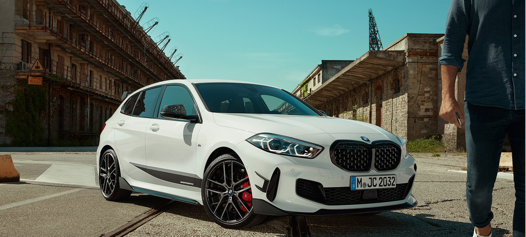  BMW 1 Series BMW M135i xDrive white BMW M Performance Parts exterior design