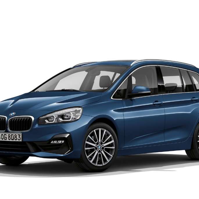 BMW 2 Series Gran Tourer 218i F46 2018 Mediterranean Blue metallic three-quarter front view 